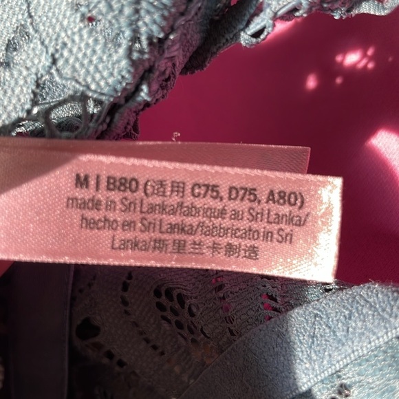 NWOT PINK Victoria’s Secret Push Up Lace Bralette Racerback Bra M - Picture 6 of 6